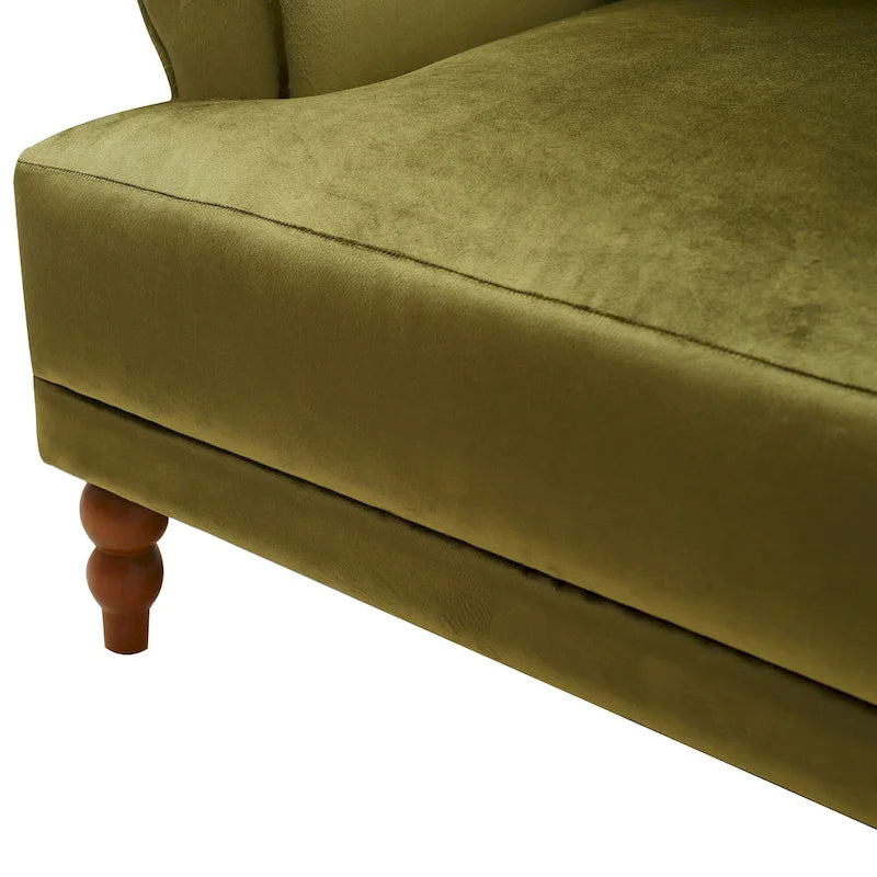 Fauteuil d'appoint en velours de 37,8 po avec support lombaire ergonomique