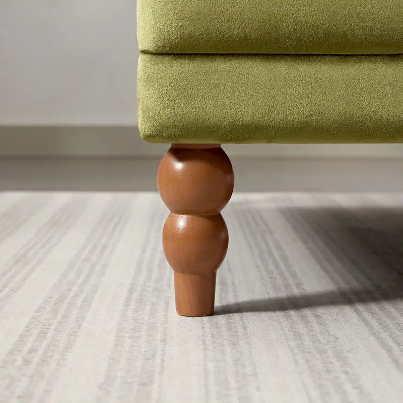 Fauteuil d'appoint en velours de 37,8 po avec support lombaire ergonomique