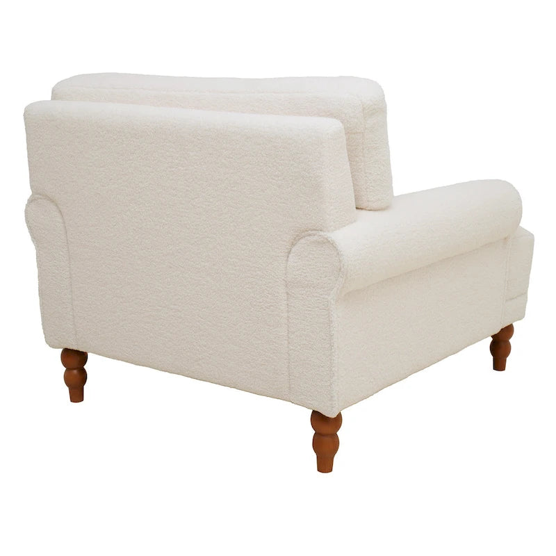 Fauteuil d'appoint en velours de 37,8 po avec support lombaire ergonomique