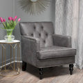 Fauteuil Club Capitonnage Boutonné et Clouté