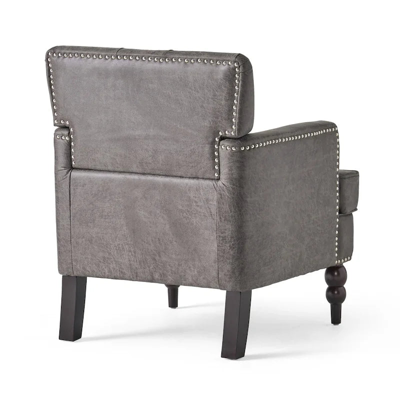 Fauteuil Club Capitonnage Boutonné et Clouté
