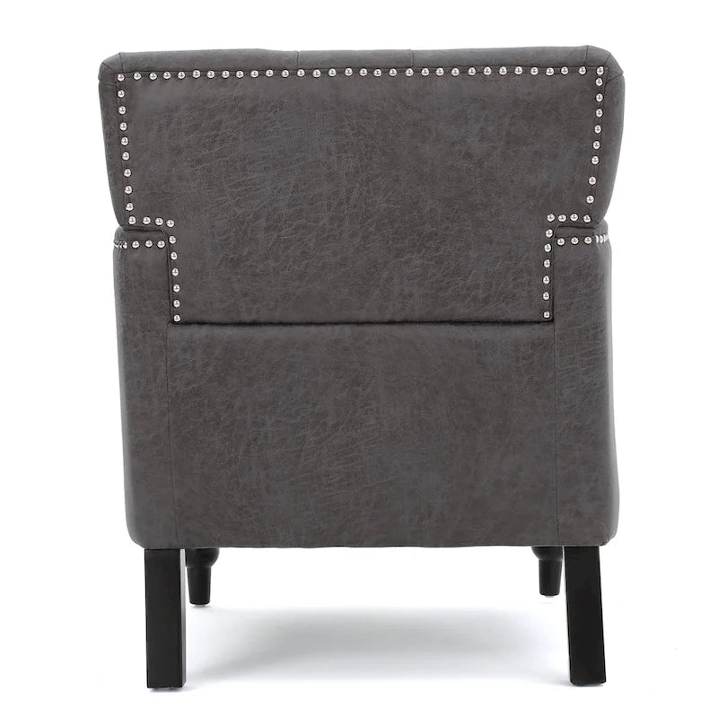 Fauteuil Club Capitonnage Boutonné et Clouté