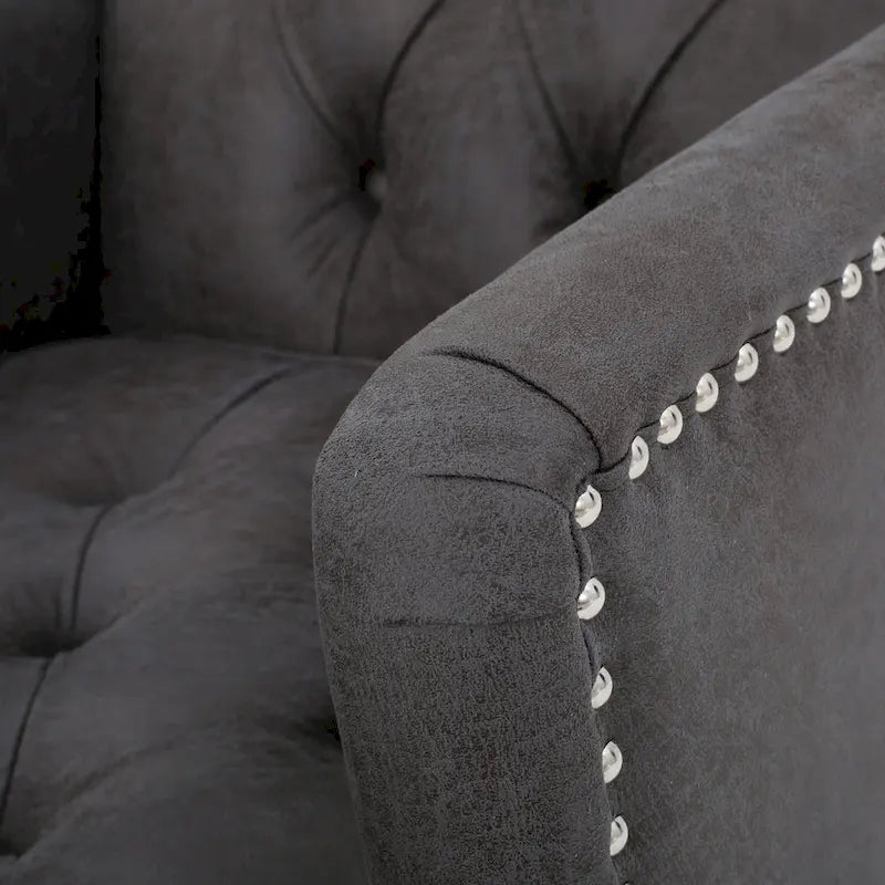 Fauteuil Club Capitonnage Boutonné et Clouté