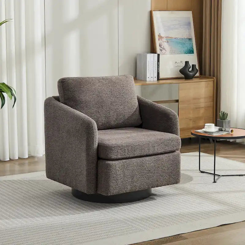 Chenille Swivel Accent Chair