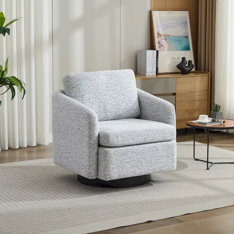 Chenille Swivel Accent Chair