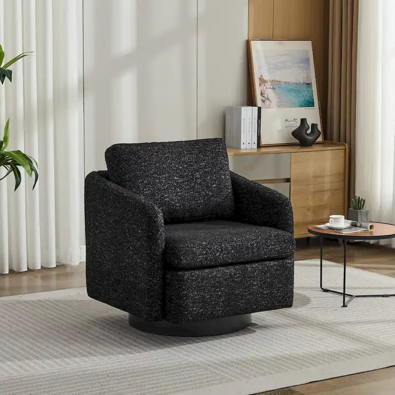 Fauteuil pivotant d'appoint en chenille