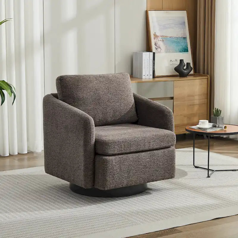 Fauteuil pivotant d'appoint en chenille