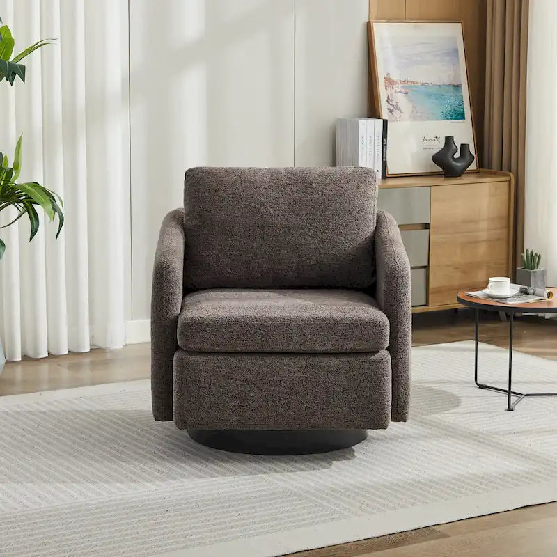 Fauteuil pivotant d'appoint en chenille