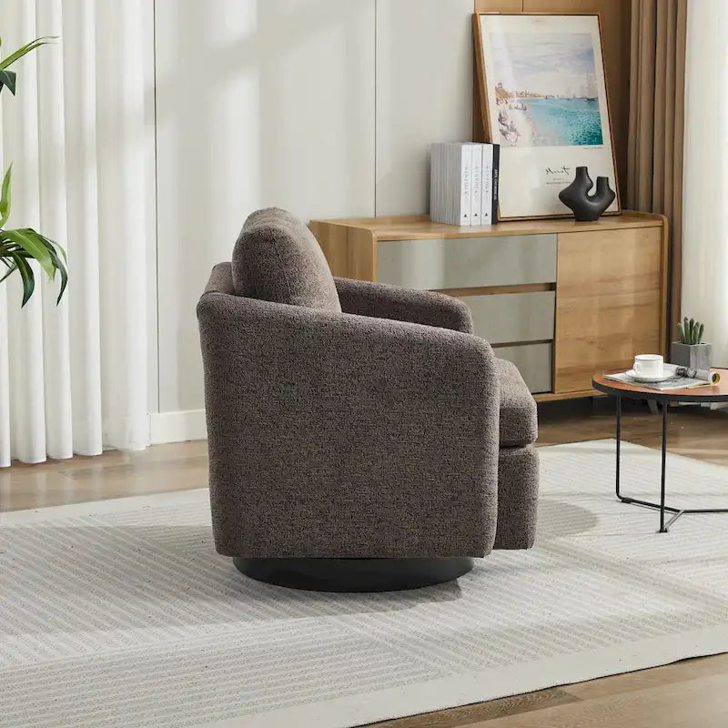 Fauteuil pivotant d'appoint en chenille