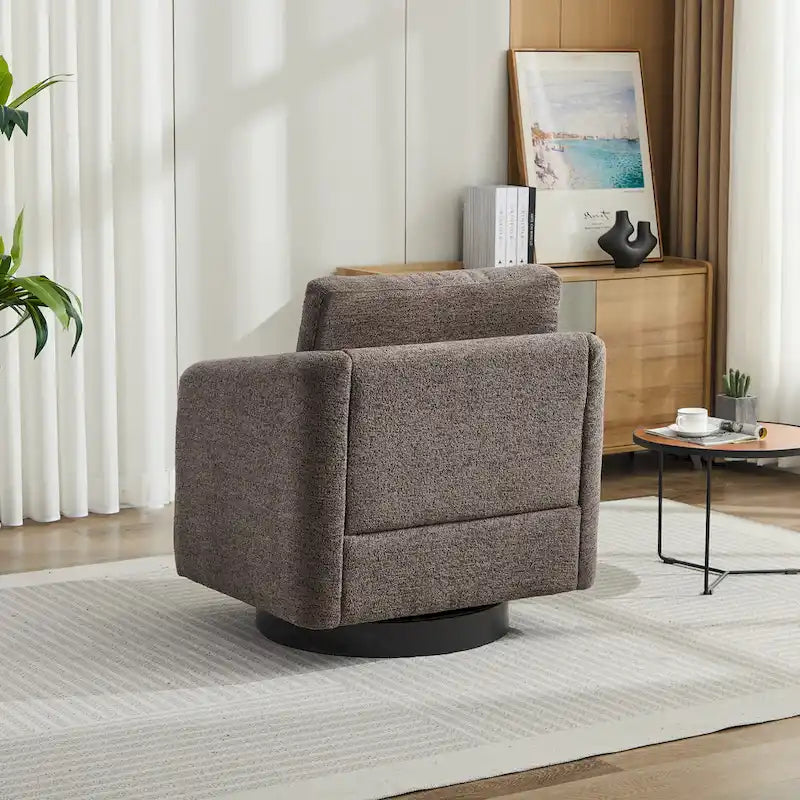 Fauteuil pivotant d'appoint en chenille