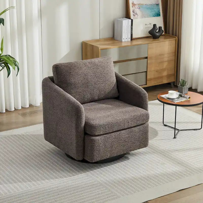 Fauteuil pivotant d'appoint en chenille