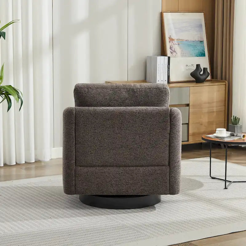 Fauteuil pivotant d'appoint en chenille