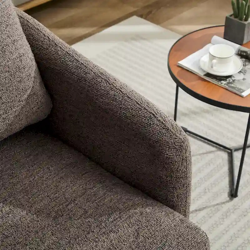 Fauteuil pivotant d'appoint en chenille