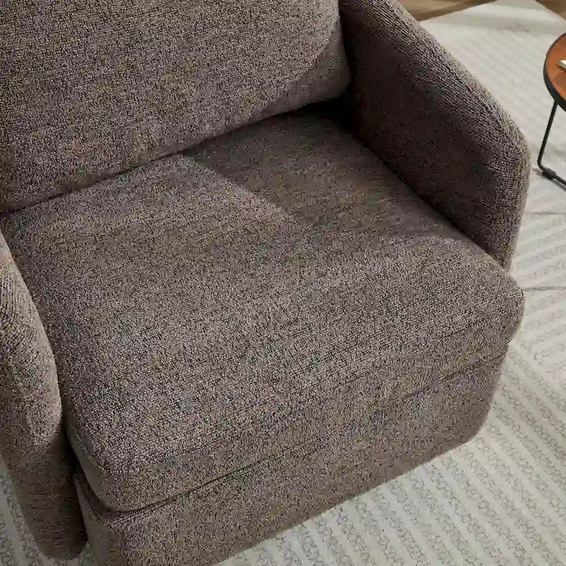 Fauteuil pivotant d'appoint en chenille