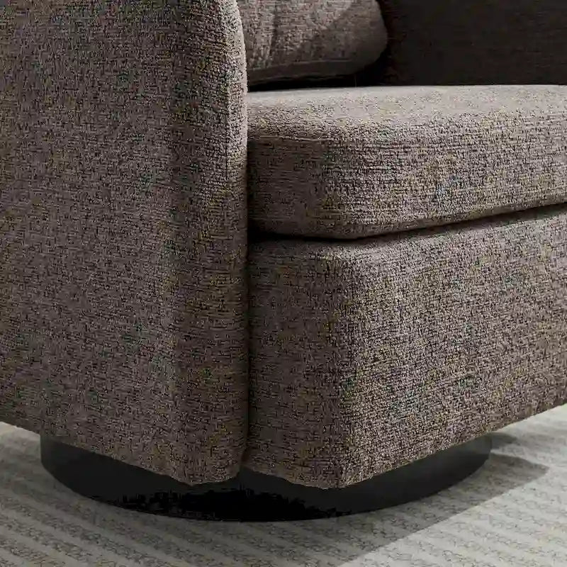 Fauteuil pivotant d'appoint en chenille