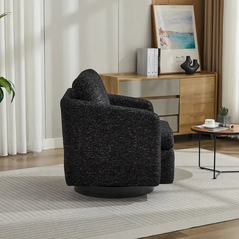 Fauteuil pivotant d'appoint en chenille
