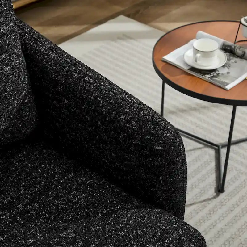 Fauteuil pivotant d'appoint en chenille