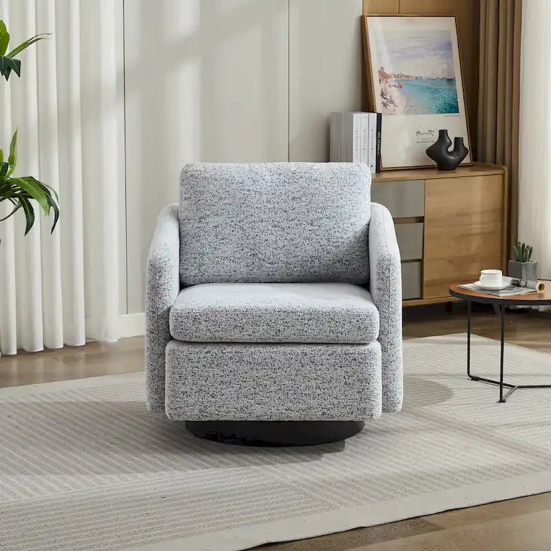 Fauteuil pivotant d'appoint en chenille