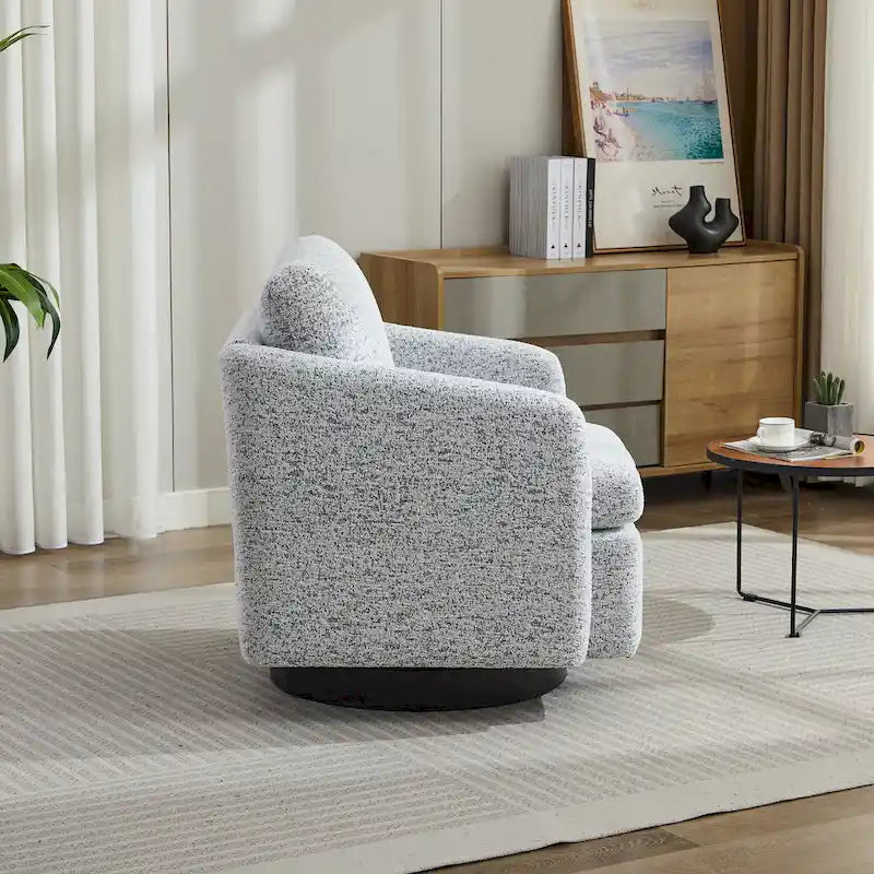 Fauteuil pivotant d'appoint en chenille