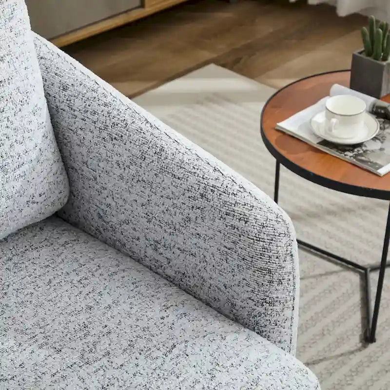 Fauteuil pivotant d'appoint en chenille