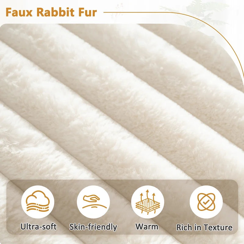 Faux Fur "Cloud" Series 3-Seater L-Shaped Sofa