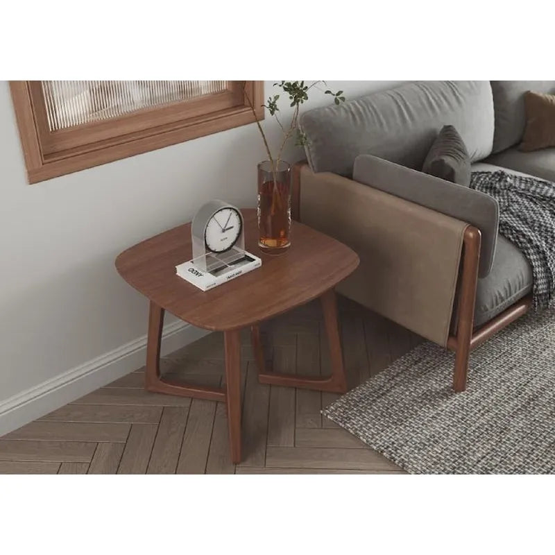 Nordic-Style Rectangular Solid Wood Side Table
