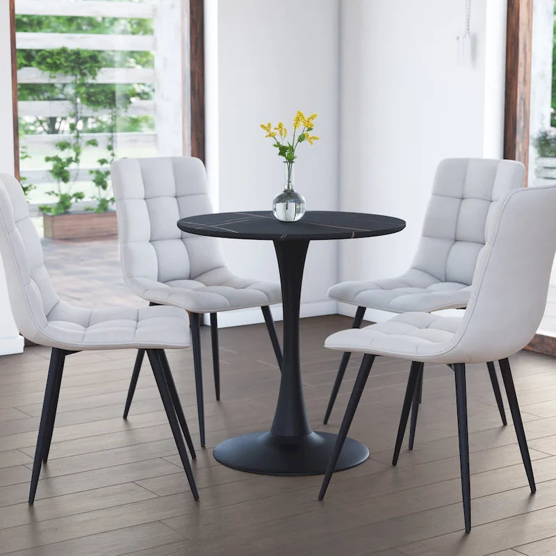 28-Inch Round Small Dining Table (with Pedestal Base)