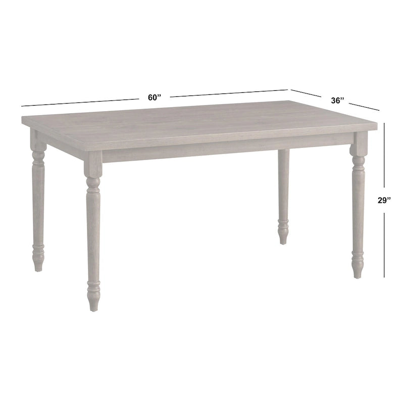 Table de salle à manger — 74 cm H x 152 cm L x 91 cm P