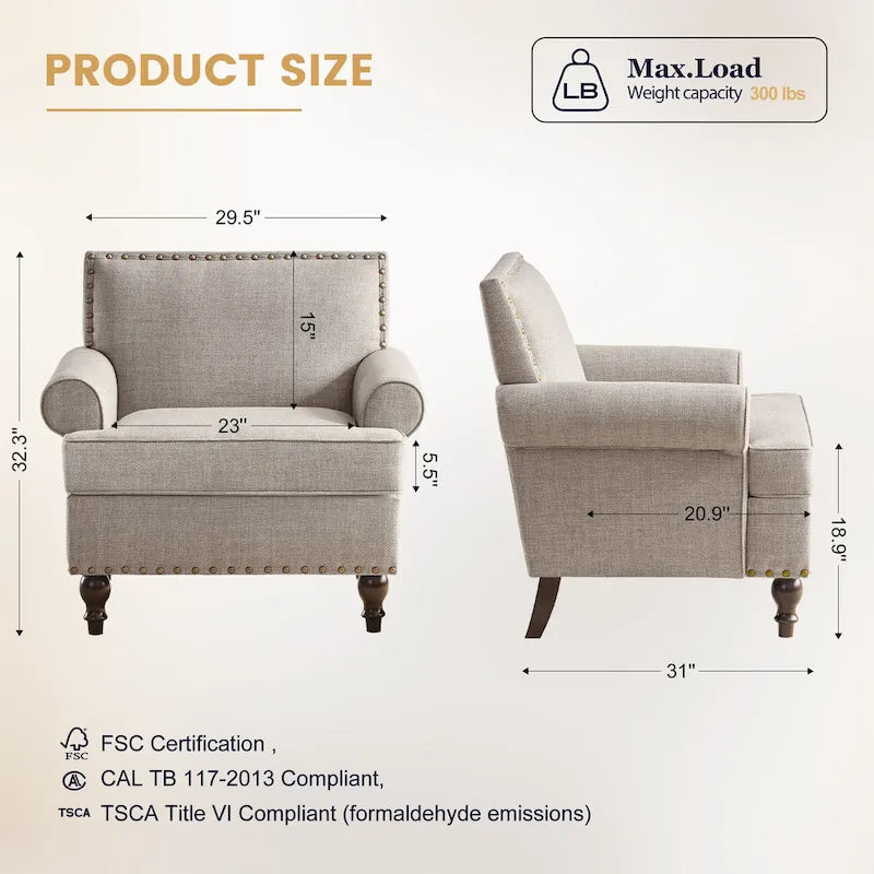Ensemble fauteuil en tissu et canapé deux places