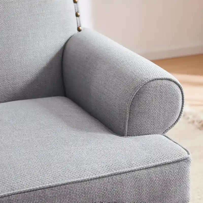 Ensemble fauteuil en tissu et canapé deux places