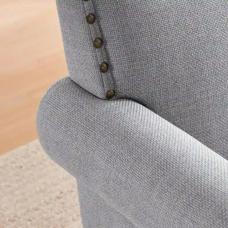 Ensemble fauteuil en tissu et canapé deux places