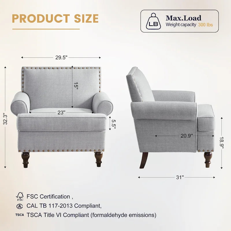 Ensemble fauteuil en tissu et canapé deux places