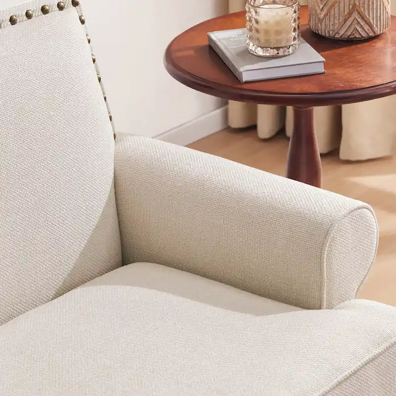 Ensemble fauteuil en tissu et canapé deux places