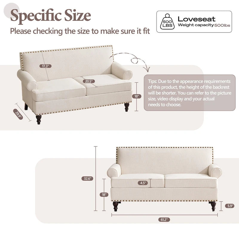 Ensemble fauteuil en tissu et canapé deux places