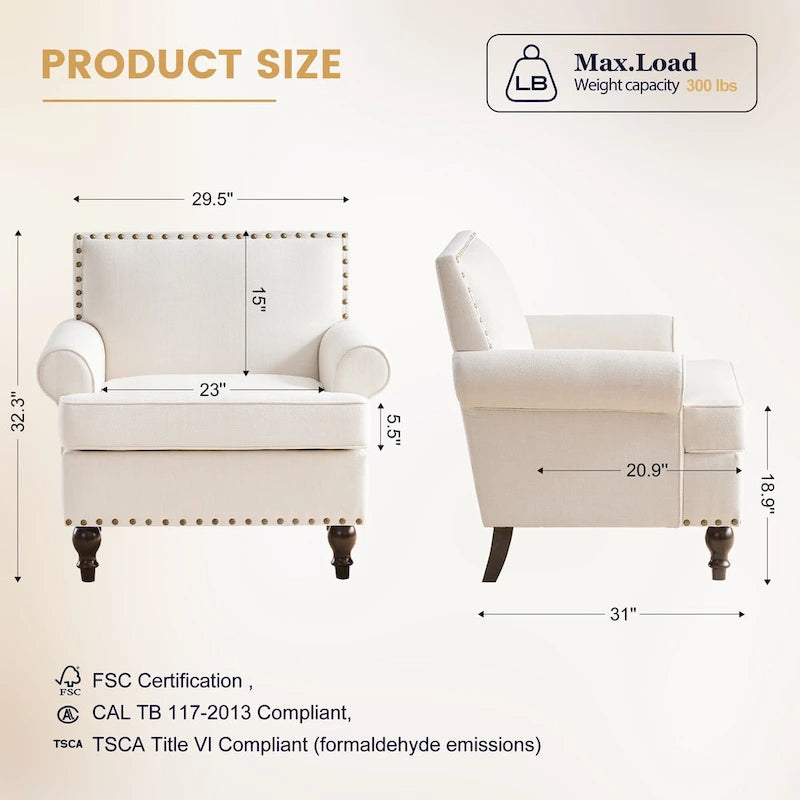 Ensemble fauteuil en tissu et canapé deux places