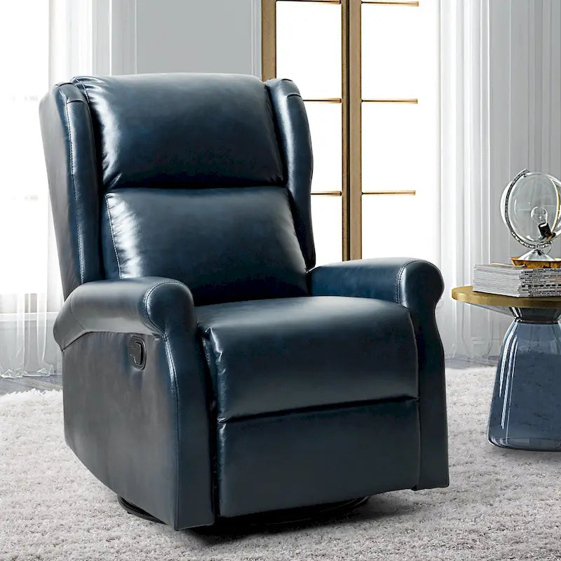 Fauteuil de maternité pivotant moderne en similicuir avec piètement en métal
