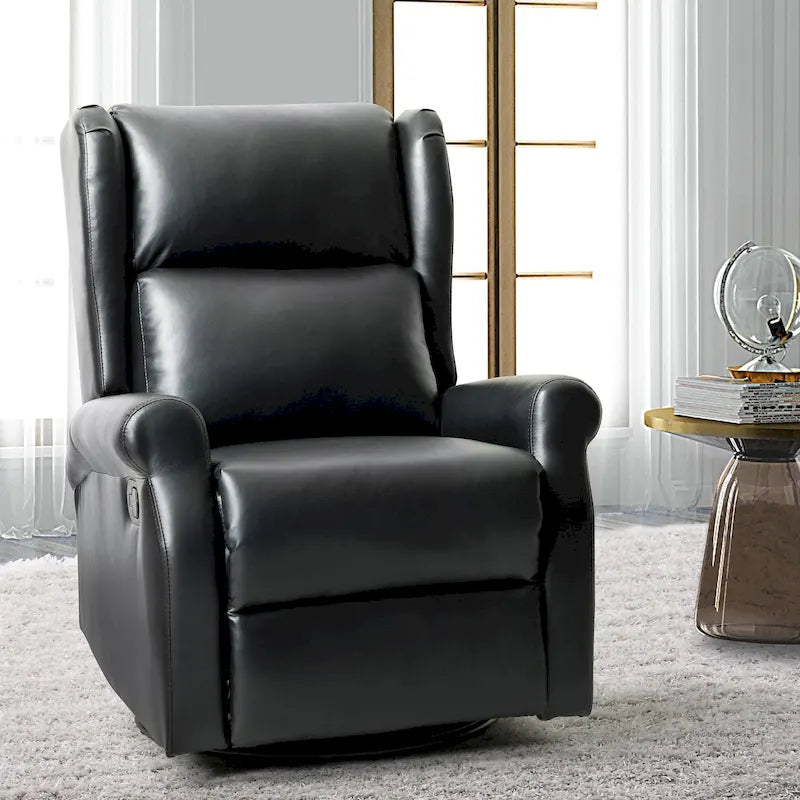 Fauteuil de maternité pivotant moderne en similicuir avec piètement en métal