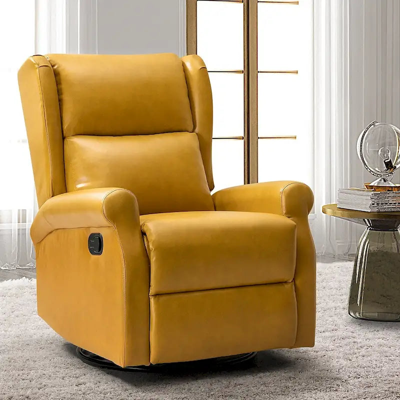 Fauteuil de maternité pivotant moderne en similicuir avec piètement en métal