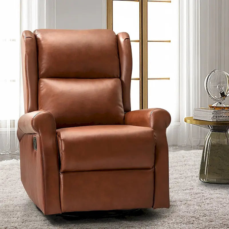 Fauteuil de maternité pivotant moderne en similicuir avec piètement en métal