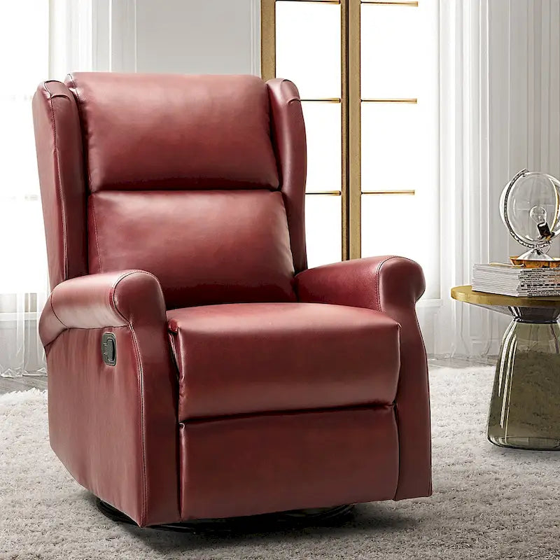 Fauteuil de maternité pivotant moderne en similicuir avec piètement en métal