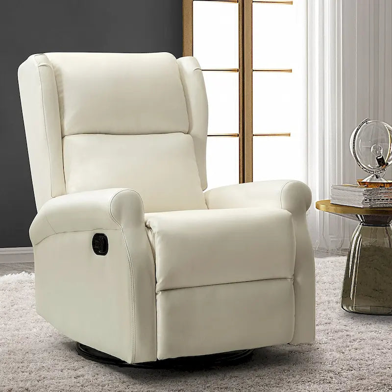 Fauteuil de maternité pivotant moderne en similicuir avec piètement en métal