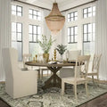 Sabera Shabby Chic Round X-Base Dining Set - Double X Back by iNSPIRE Q Classic