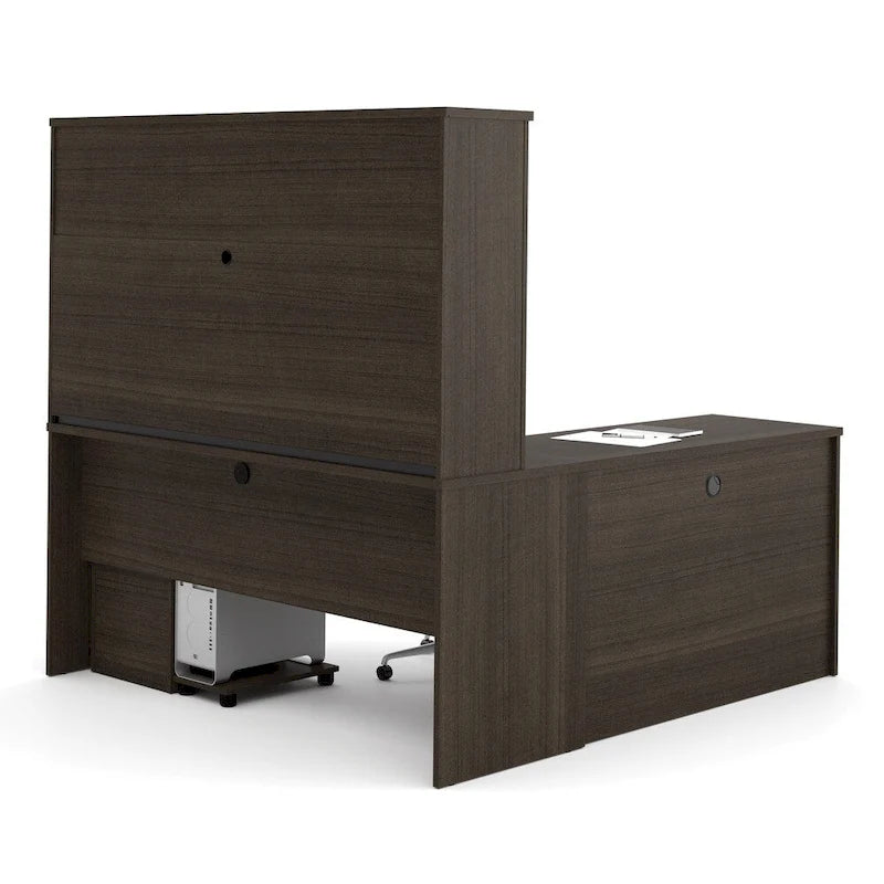 Bureau d'angle avec poste de travail et 6 tiroirs
