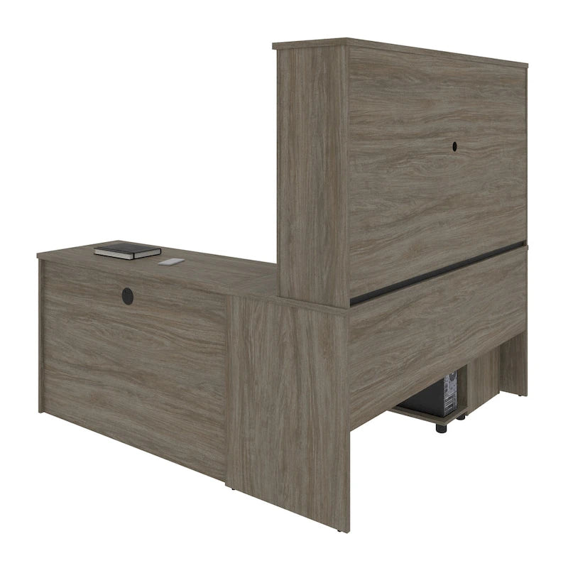 Bureau d'angle avec poste de travail et 6 tiroirs