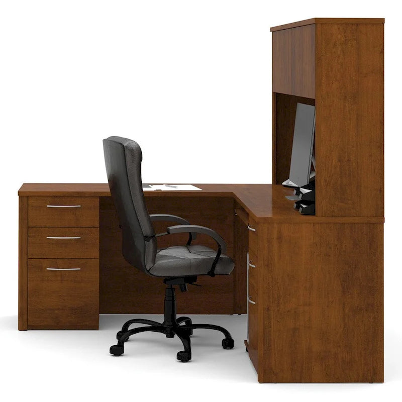 Bureau d'angle avec poste de travail et 6 tiroirs