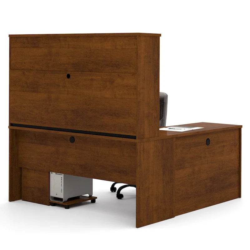 Bureau d'angle avec poste de travail et 6 tiroirs