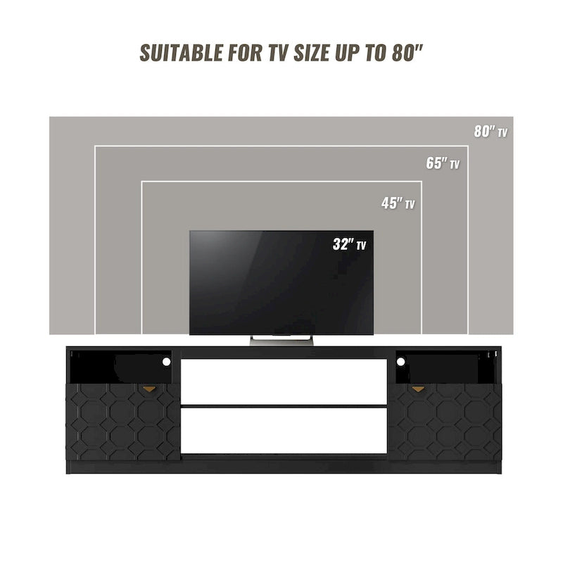 Meuble TV laqué brillant