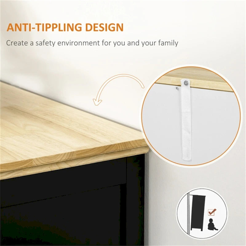 Storage Cabinets with Adjustable Shelves and Magnetic Cabinet Doors