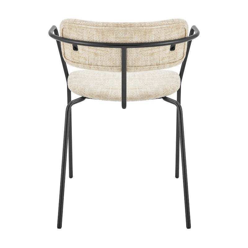 Chaises de salle à manger en tissu (avec accoudoirs, lot de 2)