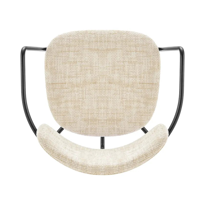 Chaises de salle à manger en tissu (avec accoudoirs, lot de 2)